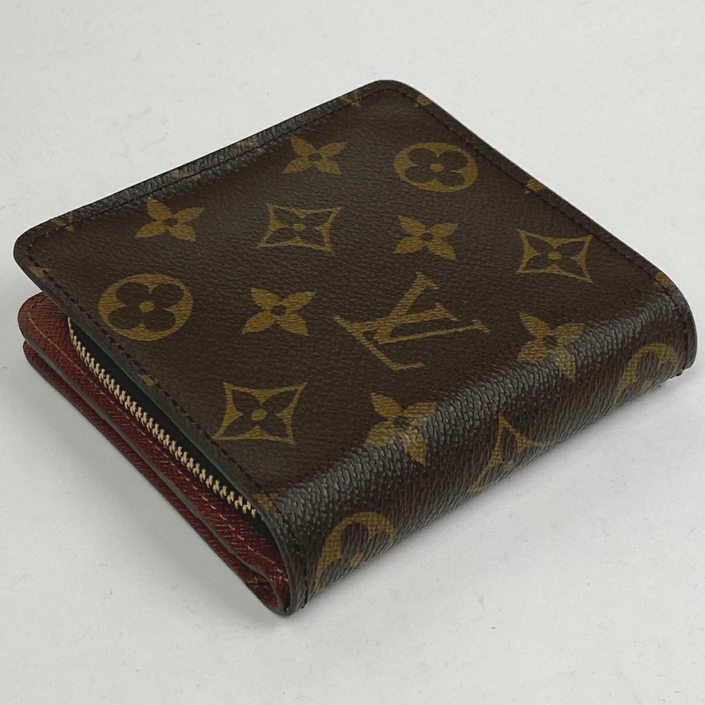 Louis Vuitton Zip Brown Monogram Wallet Compact fold Bi